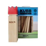 Kubb Original en bois d'hévéa avec Red King