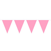 Guirlande de mini-drapeaux roses, 3 mètres.